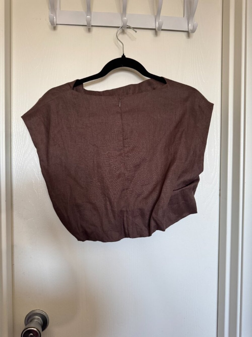 DISSH Amy Choc Linen Bubble Top & Midi Skirt Matching Set Size 8 NWT - Picture 5 of 9